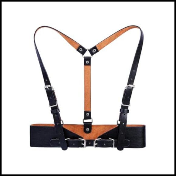 Adjustable PU Leather Harness Belt Punk Gothic Waist Belt Edgy Fashion Accessory main image 5
